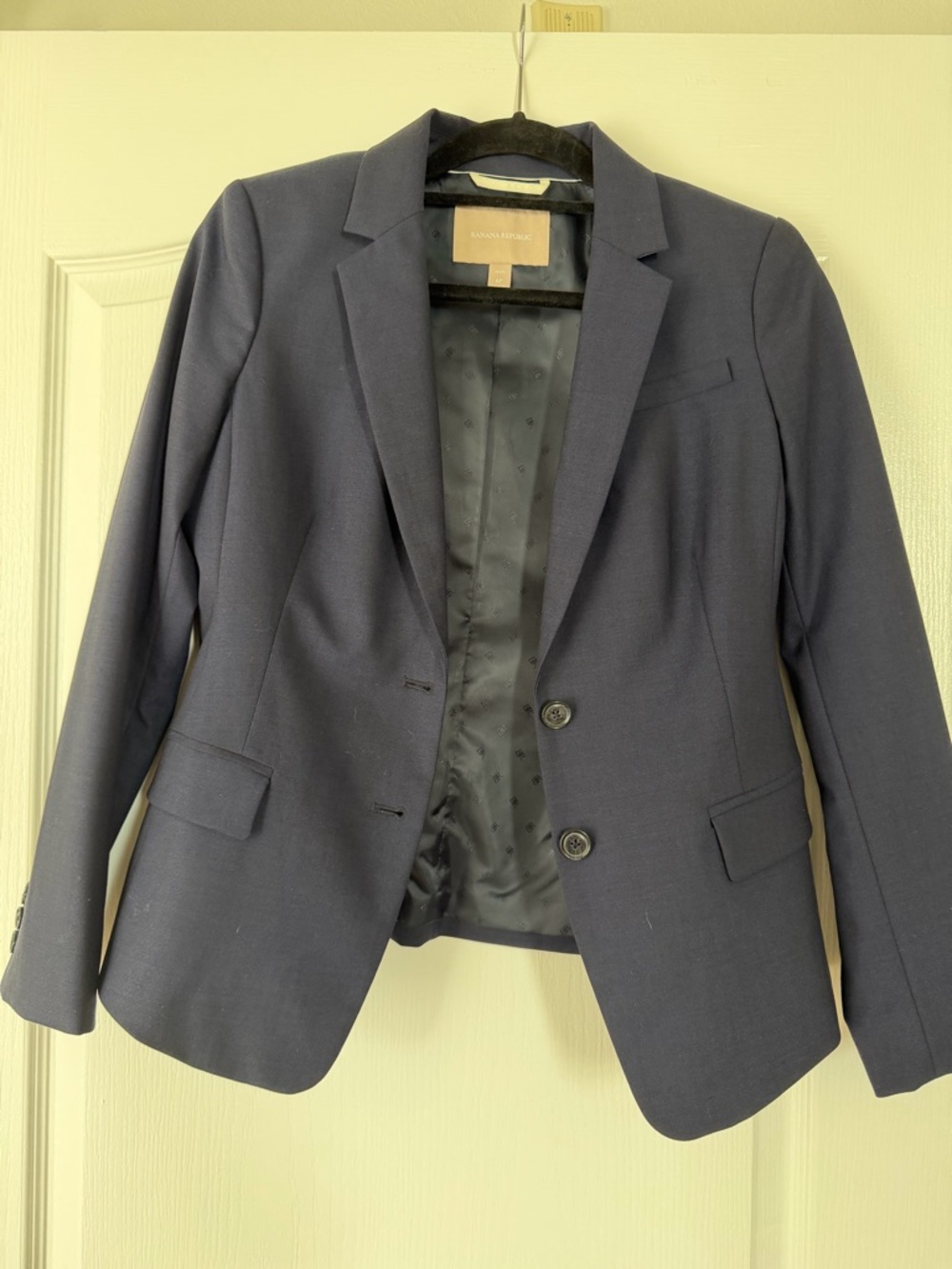Banana Republic Dark Navy Two-Button Tailored Blazer